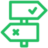 Icon representing ability to summarize website content for faster, informed decision-making.