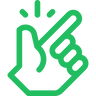 Icon representing easy interaction with your content in any format.