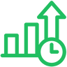 Icon representing the ability to ask follow-up questions instantly for increased productivity.