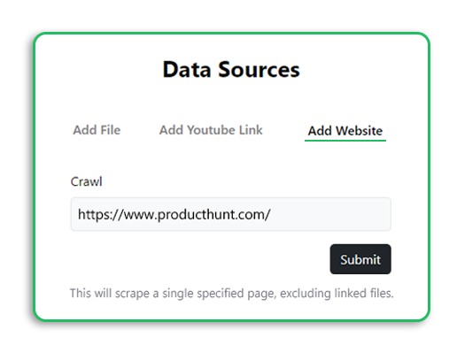 Icon representing free website chat, ChatGPT website, and website analysis free