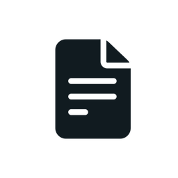 Chat with documents icon depicting a speech bubble combined with a document symbol