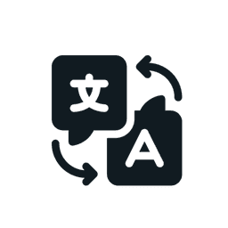 Icon representing multilingual support for Skimming AI's chat pdf and document features