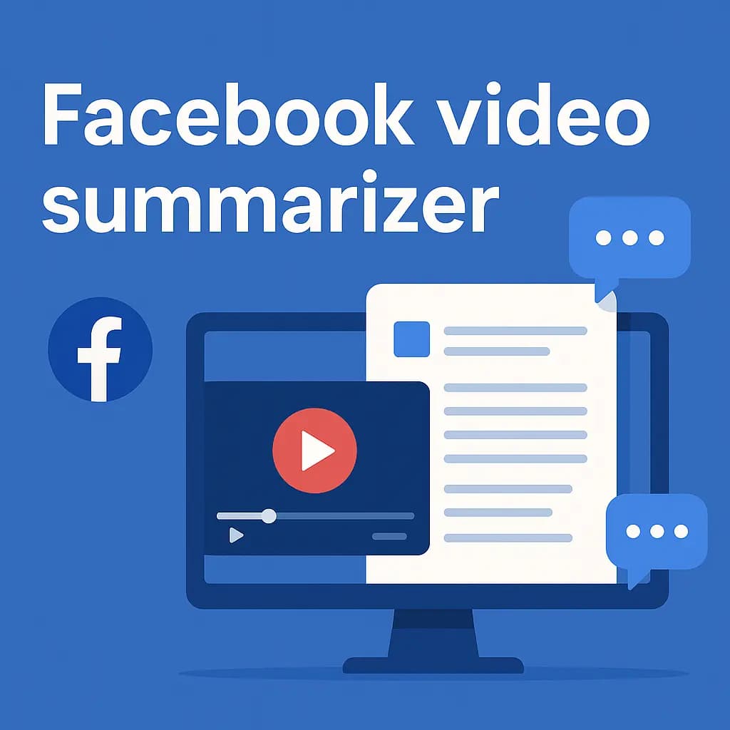 Facebook video summarizer that turns scrolling into quick insights